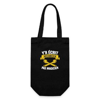 Y'a écrit mécanicien pas magicien - Sac à bouteille - noir - Devant