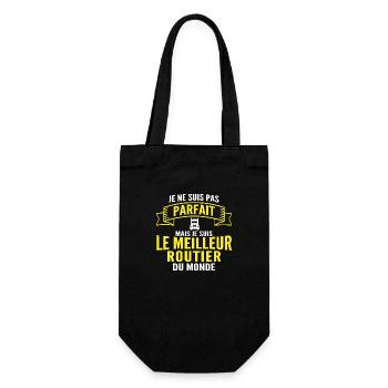 meilleur routier du monde / cadeau humour routier - Sac à bouteille - noir - Devant