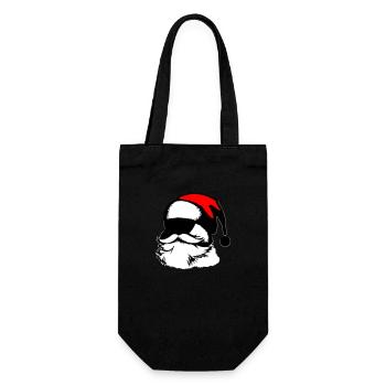 Christmas Hat Santa Claus Christmas Vector - Gift Bag for Bottles - black - Front