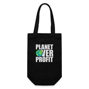 Planète sur le devis de profit - Sac à bouteille - noir - Devant