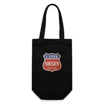 Siegen Allemagne Ville J’aime Vintage Rétro - Sac à bouteille - noir - Devant