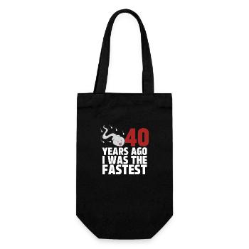 40 Years Ago I Was The Fastest - Gift Bag for Bottles - black - Front