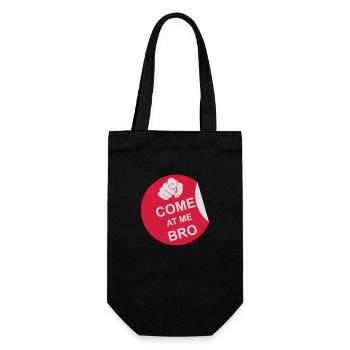 come at me bro - Geschenkbeutel für Flaschen - Schwarz - Vorne
