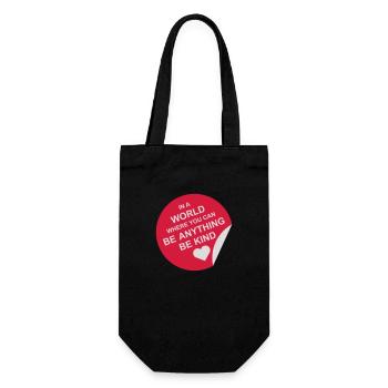 you can be kind - Gift Bag for Bottles - black - Front