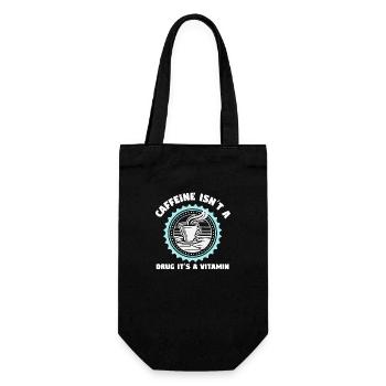CAFFEINE IS NOT A DRUG IT S A VITAMIN - Gift Bag for Bottles - black - Front