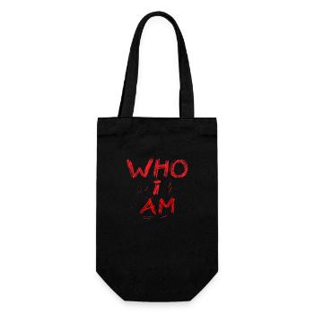 Who i am - Gift Bag for Bottles - black - Front