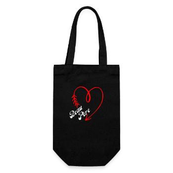 beau père cœur - Sac à bouteille - noir - Devant