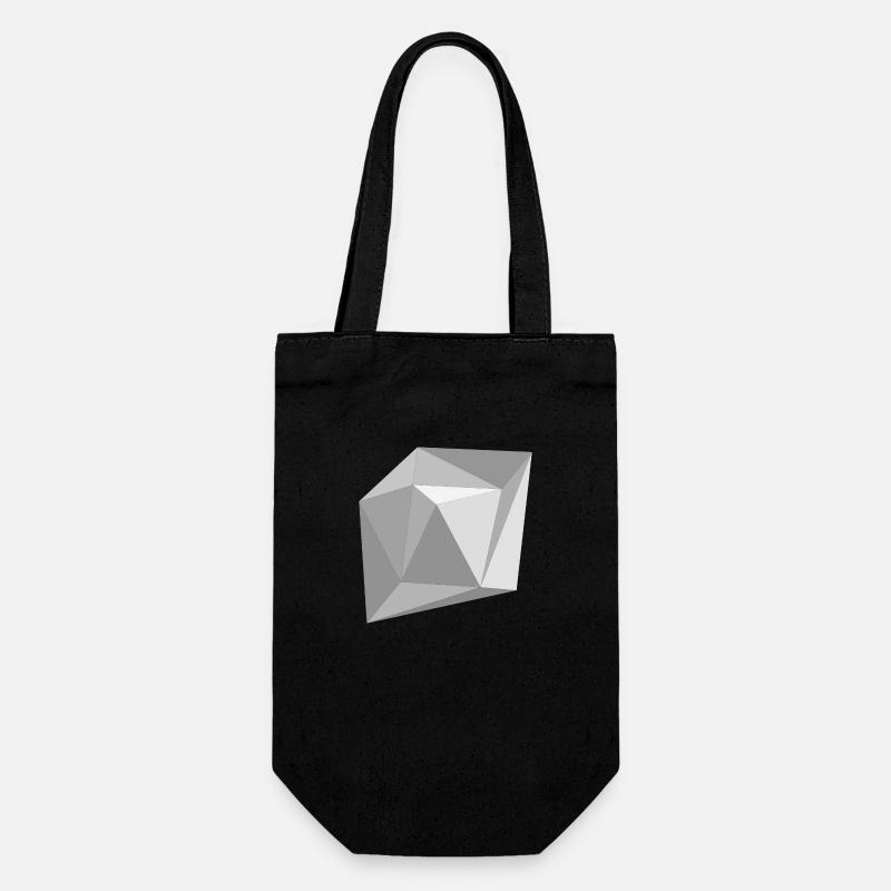 Grey Triangles - Geschenkbeutel für Flaschen - Schwarz