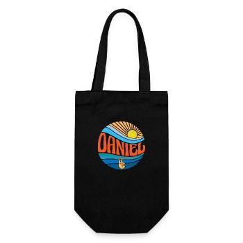 Daniel Shirt Vintage Sunset Daniel Groovy Tie Dye - Gift Bag for Bottles - black - Front
