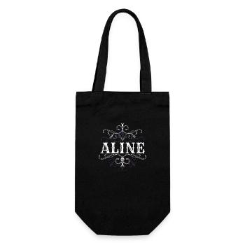 Aline Nom Prénom Personnalisé - Sac à bouteille - noir - Devant