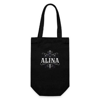 Alina Nom Prénom Personnalisé - Sac à bouteille - noir - Devant