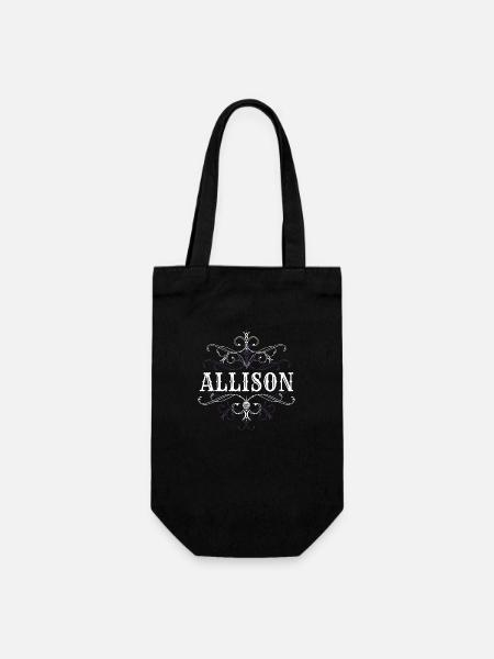 Allison Nom Prénom Personnalisé - Sac à bouteille - noir