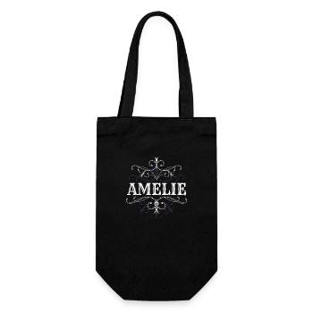 Amélie Nom Prénom personnalisé - Sac à bouteille - noir - Devant