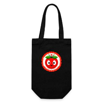 Tomato Comic Tomato Sweet Cartoon 14 - Gift Bag for Bottles - black - Front