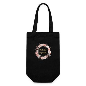 perfectly imperfect - Geschenkbeutel für Flaschen - Schwarz - Vorne