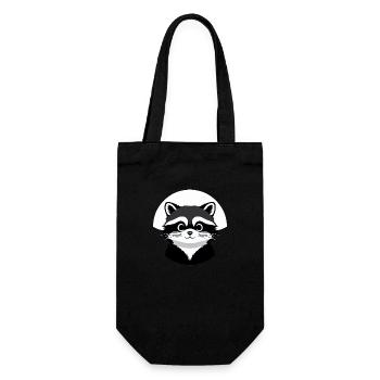 Ratons laveurs Mignon Dessin Animé Raton laveur 21 - Sac à bouteille - noir - Devant