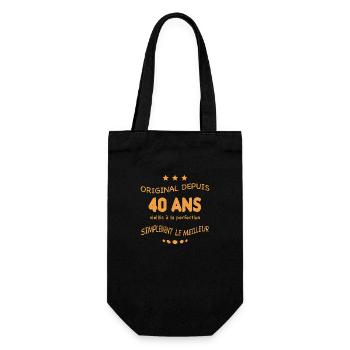 Anniversaire 40 ans humour - Sac à bouteille - noir - Devant