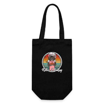 Cat Cake Baking Cookies Hobby Pastry Shop - Gift Bag for Bottles - black - Front