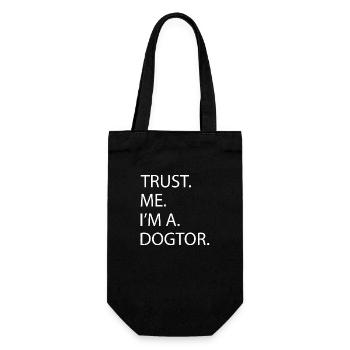 beagle dad funny quote doggie jokes present - Gift Bag for Bottles - black - Front