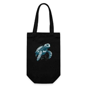 Sea turtle swimming in the ocean - Gift Bag for Bottles - black - Front