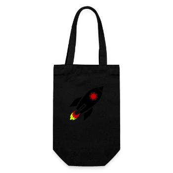 rocket - Gift Bag for Bottles - black - Front