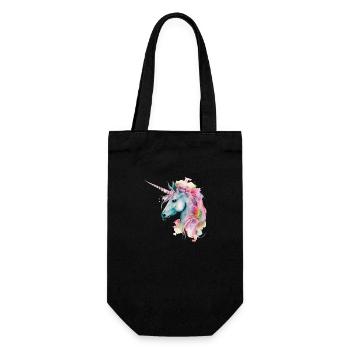 Unicorn Magic Fantasy Fable Colorful Colors Art - Gift Bag for Bottles - black - Front