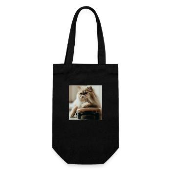 Le chat persan Negan: patineur - Sac à bouteille - noir - Devant