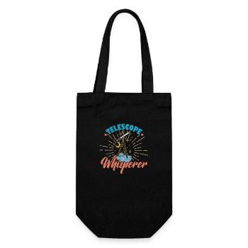 Space Stars Planets Telescope Astronomy - Gift Bag for Bottles - black - Front