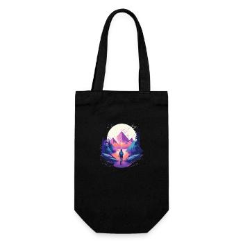 Hiking, Mountain, Mountaineering, Climbing, Nature - Gift Bag for Bottles - black - Front