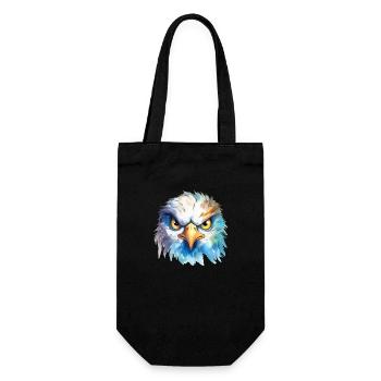 Eagle Watercolor Illustration - Gift Bag for Bottles - black - Front