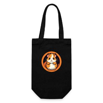 Niedlicher Hamster - Geschenkbeutel für Flaschen - Schwarz - Vorne