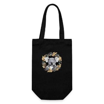 Cute koala - Gift Bag for Bottles - black - Front