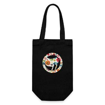Antifa Floral Flag Colorful Red - Gift Bag for Bottles - black - Front