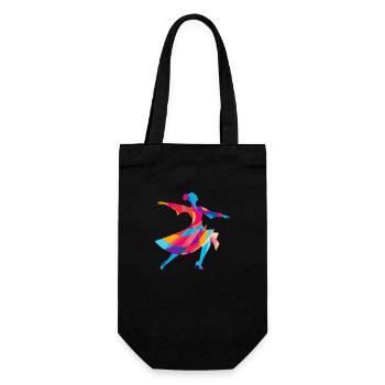 The colorful dancer - Gift Bag for Bottles - black - Front