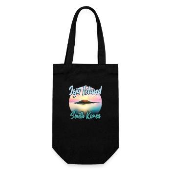 Jeju Island at sunset - Gift Bag for Bottles - black - Front