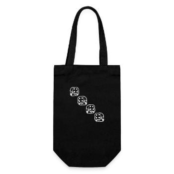 Boardgame Chess Backgammon Game Night - Gift Bag for Bottles - black - Front