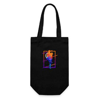 Joueur de baseball Vintage Coloré - Sac à bouteille - noir - Devant