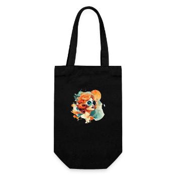 Retro Diva: Woman with retro sunglasses - Gift Bag for Bottles - black - Front
