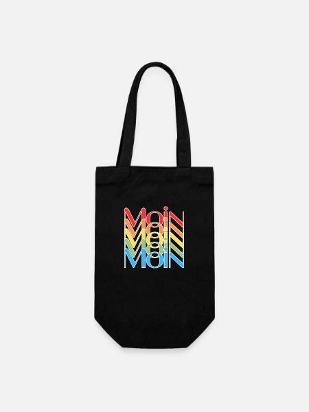 Moin - Geschenkbeutel für Flaschen - Schwarz