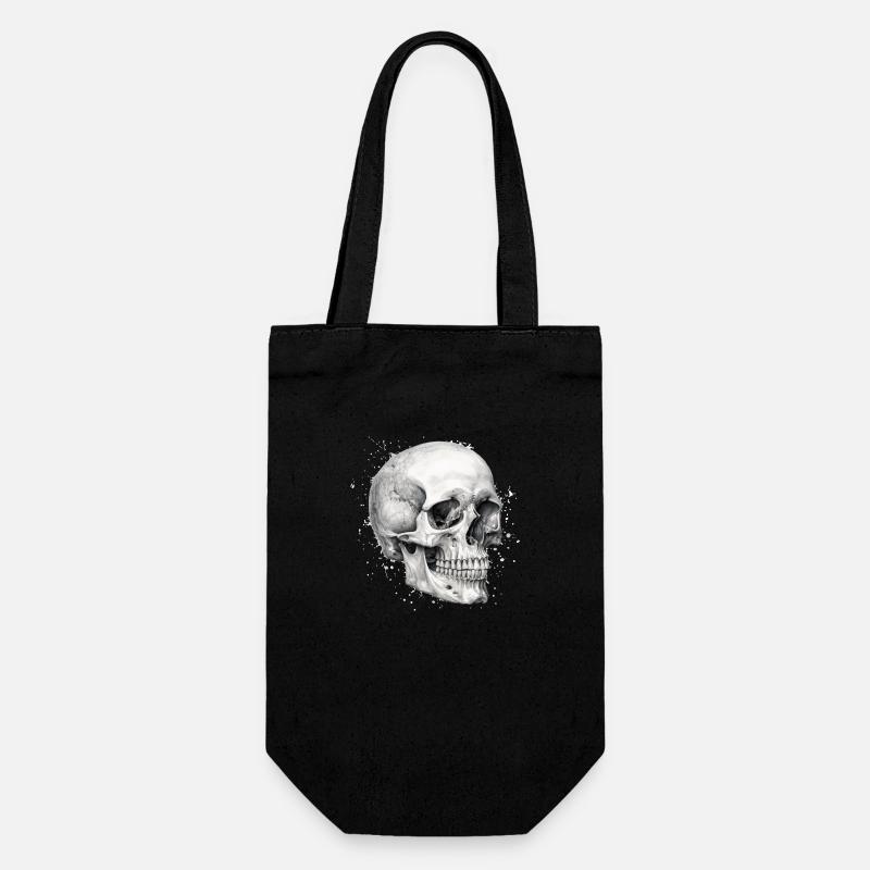 Tête de mort au crayon - Sac à bouteille - noir
