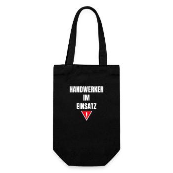 Handwerker Handyman Handwerk Werkzeug - Geschenkbeutel für Flaschen - Schwarz - Vorne