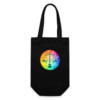 The sign of the multicolored scale - Gift Bag for Bottles - black - Front