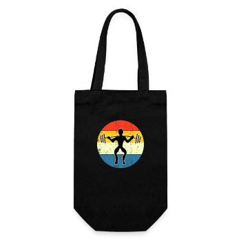Retro Vintage workout Sunset Design - Gift Bag for Bottles - black - Front