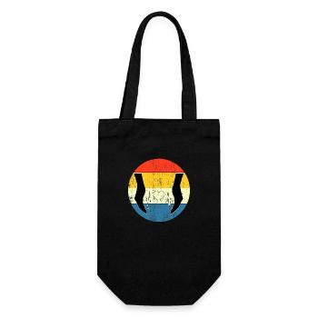 Vintage Nurse rétro coucher de soleil - Sac à bouteille - noir - Devant