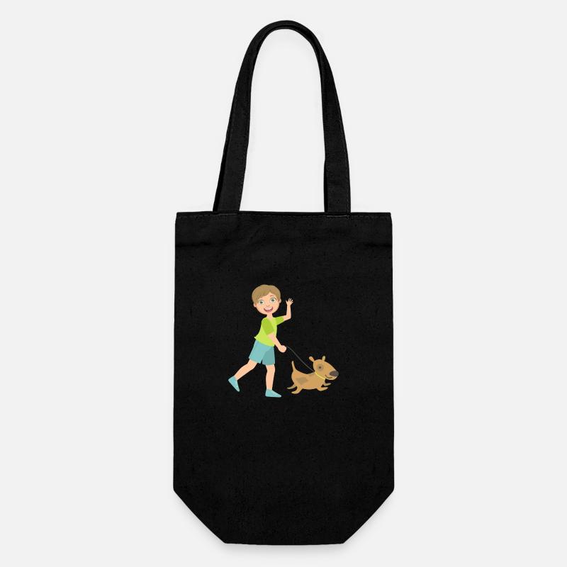 Hund - Geschenkbeutel für Flaschen - Schwarz