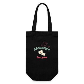 Love Design - Love Letter - Gift Bag for Bottles - black - Front