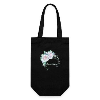 Für Anastasia - Geschenkbeutel für Flaschen - Schwarz - Vorne
