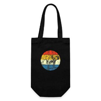 Vintage Hund Retro Sonnenbrille - Geschenkbeutel für Flaschen - Schwarz - Vorne