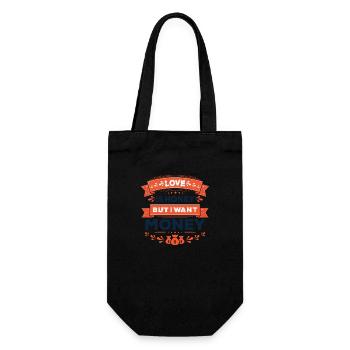 L’amour est chérie mais je veux de l’argent - Sac à bouteille - noir - Devant