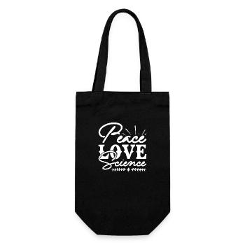 Peace Love Science - Gift Bag for Bottles - black - Front